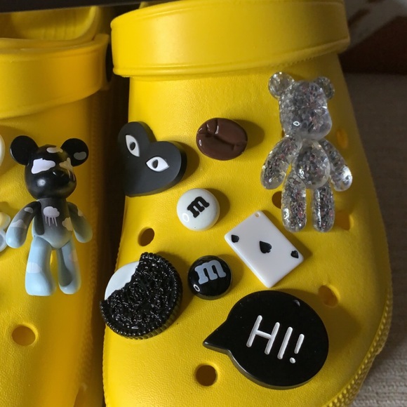 Pre Own Custom Women's Yellow Platform Non-Slip Sandals Clogs +FREE JIBBITZ PACK - Picture 7 of 7